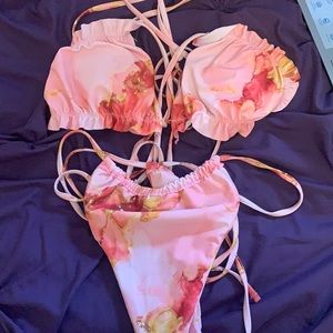 Floral Side Tie Bikini